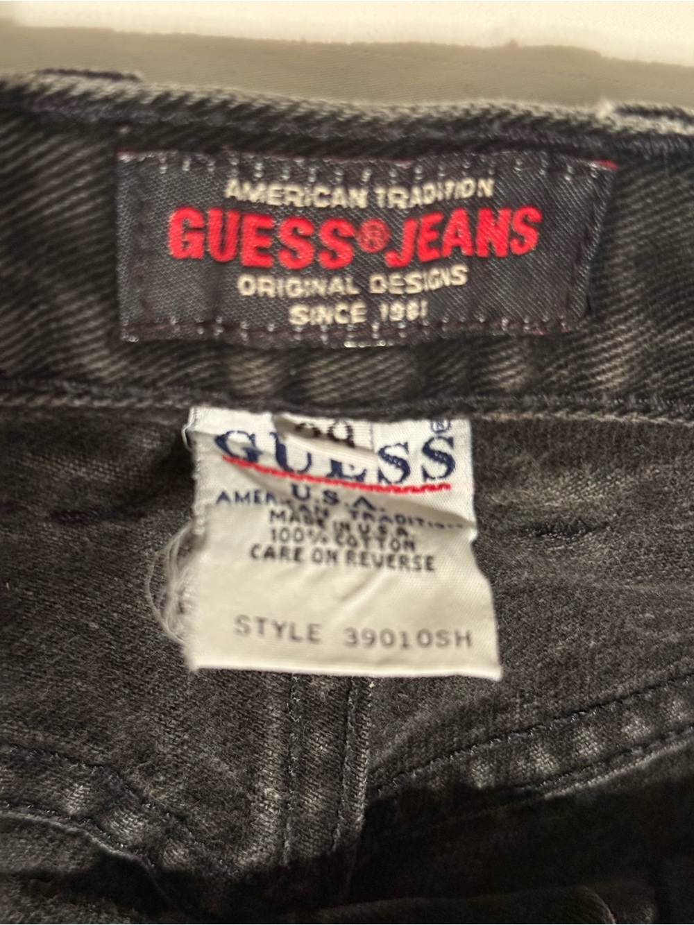 Vintage Late 80s / Early 90s GUESS Mom Jeans - Black Denim Size 29 High-Waisted - Picture 10 of 10